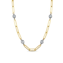 Load image into Gallery viewer, Diamond Paperclip Necklace
