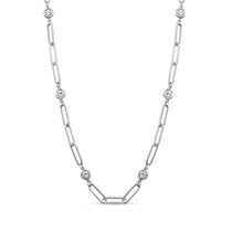 Load image into Gallery viewer, Diamond Paperclip Necklace
