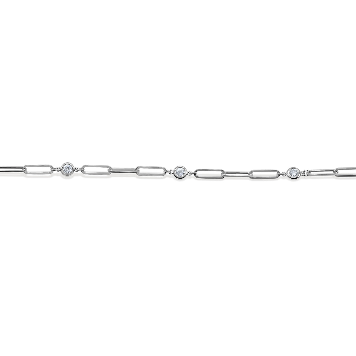 Diamond Paperclip Necklace