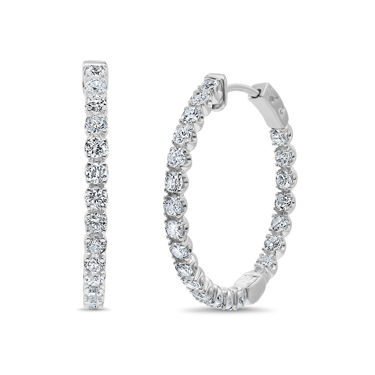 Diamond hoop Earrings