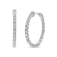 Load image into Gallery viewer, Diamond hoop Earrings
