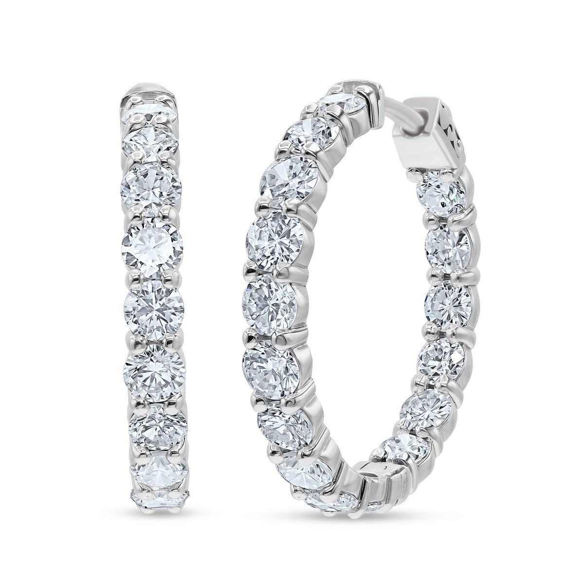 Diamond Hoop Earrings