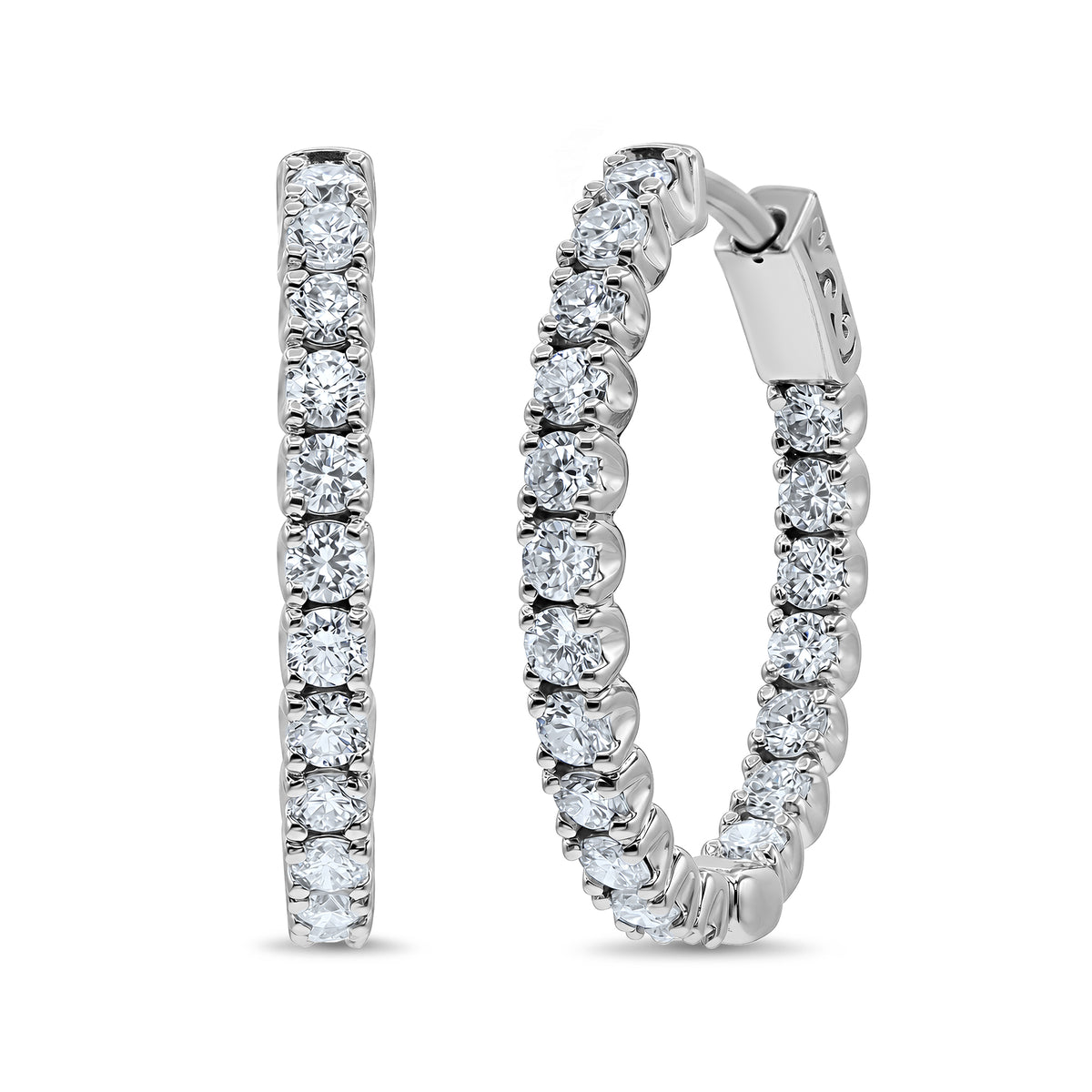 Diamond Hoop Earrings