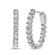 Load image into Gallery viewer, Diamond Hoop Earrings
