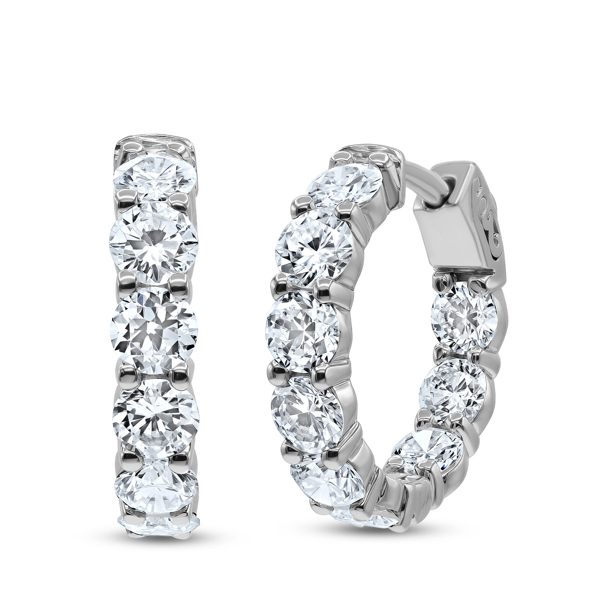Diamond Hoop Earrings