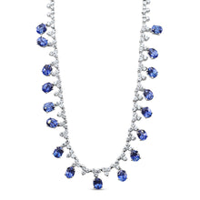 Load image into Gallery viewer, Diamond and Blue Sapphire Necklace
