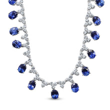 Load image into Gallery viewer, Diamond and Blue Sapphire Necklace

