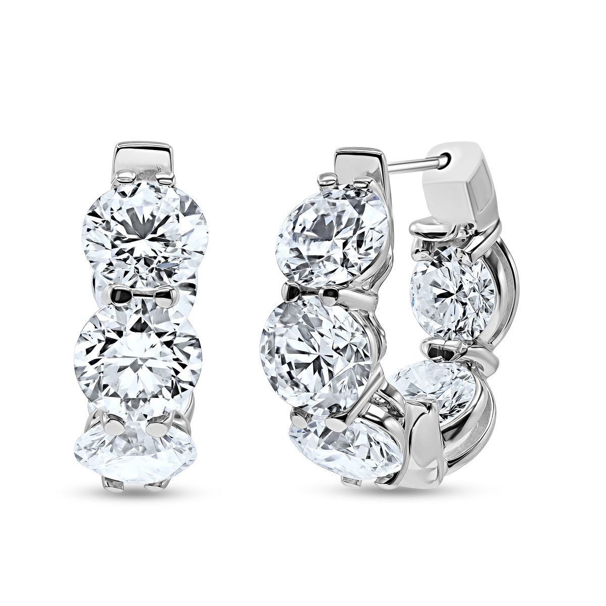 Diamond Hoop Earrings
