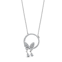 Load image into Gallery viewer, Diamond Butterfly Pendant With Chain
