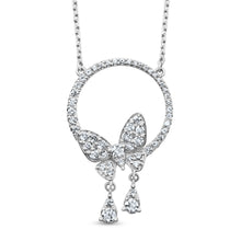 Load image into Gallery viewer, Diamond Butterfly Pendant With Chain

