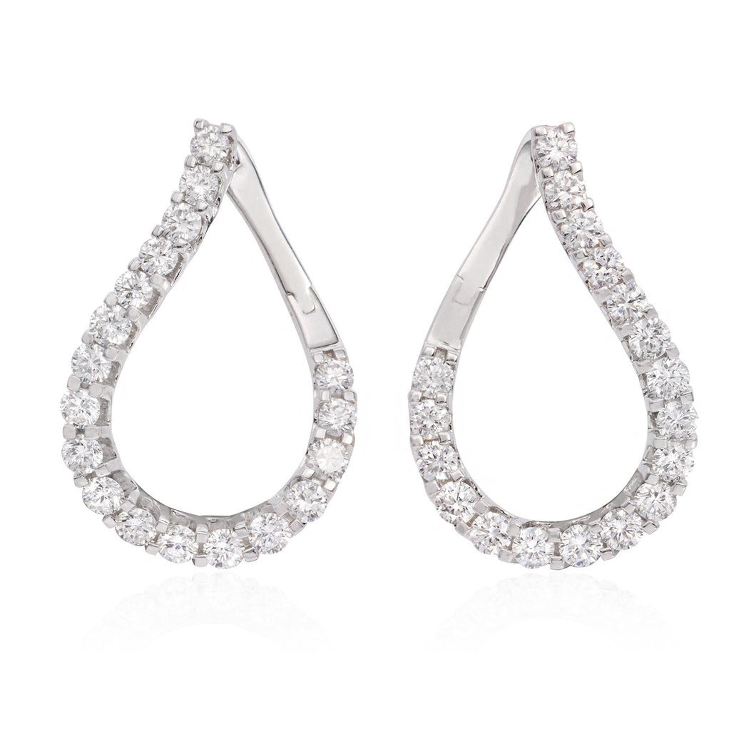 Diamond hoop earrings (SKU E113)