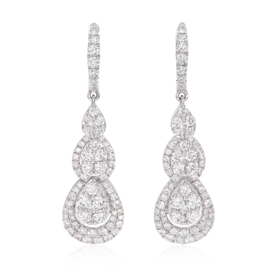 Diamond drop earrings (SKU E112)