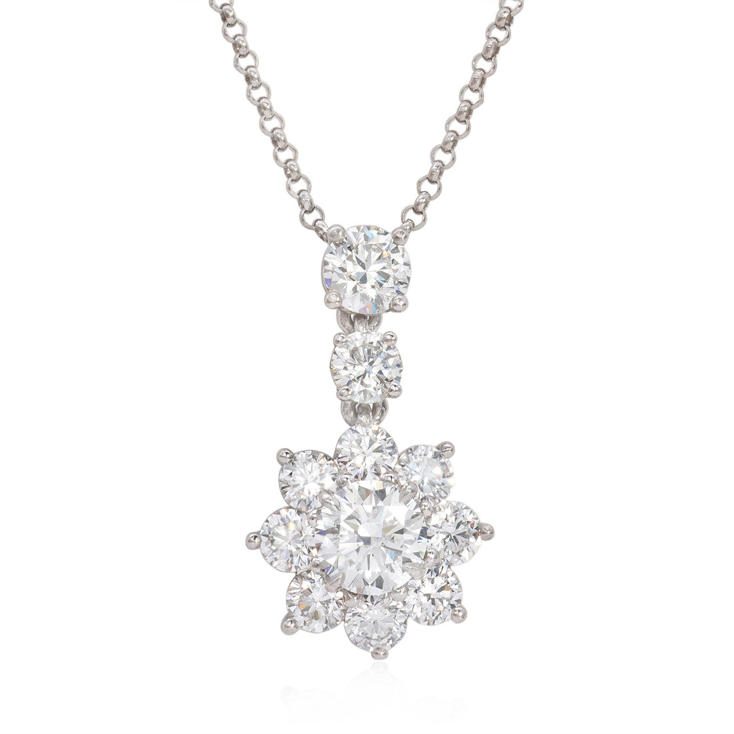 Diamond pendant necklace (SKU N092)