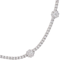 Load image into Gallery viewer, Diamond floral necklace (SKU N096)
