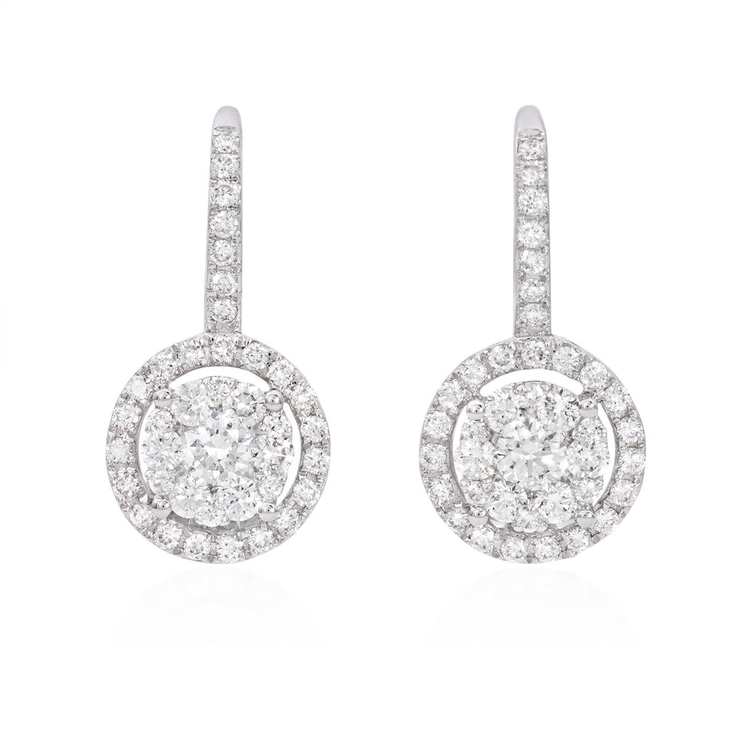 Diamond drop earrings (SKU E086)