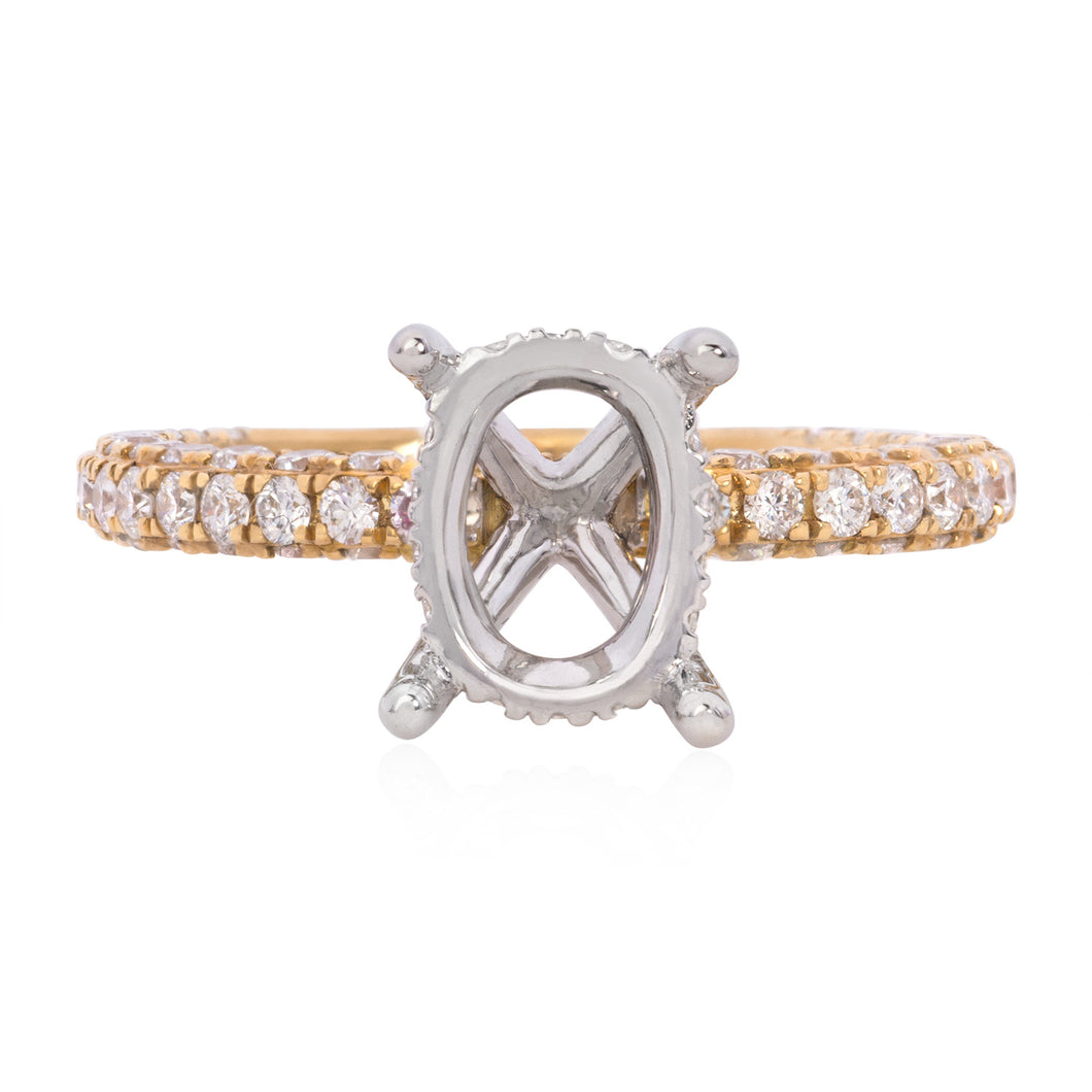 Diamond engagement ring setting (SKU R081)