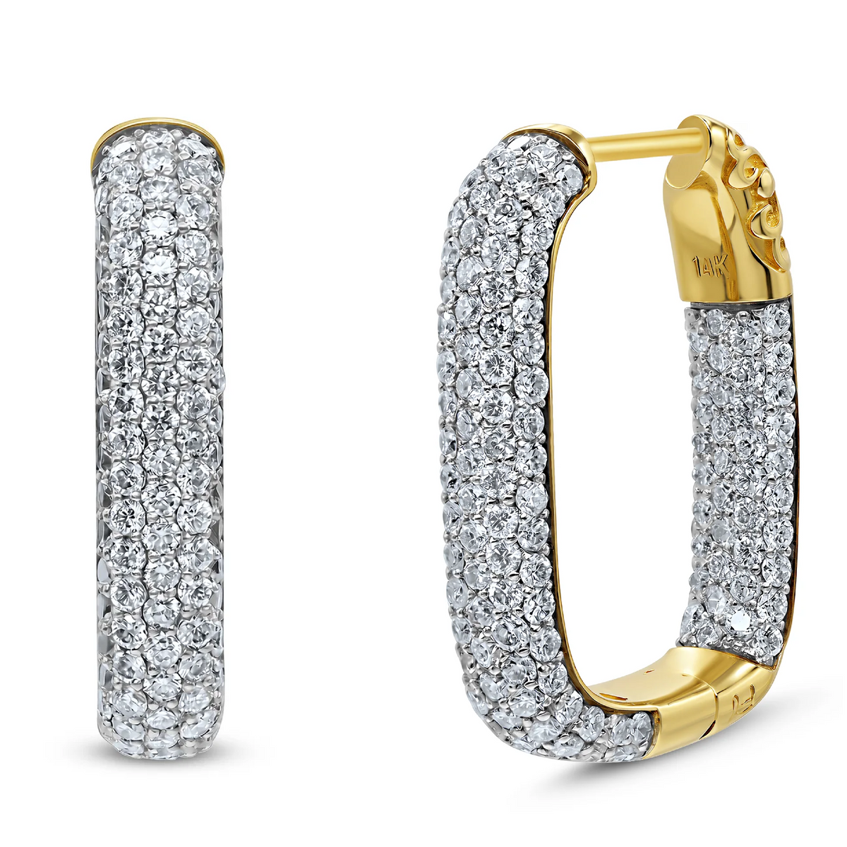 2tone Diamond Earrings