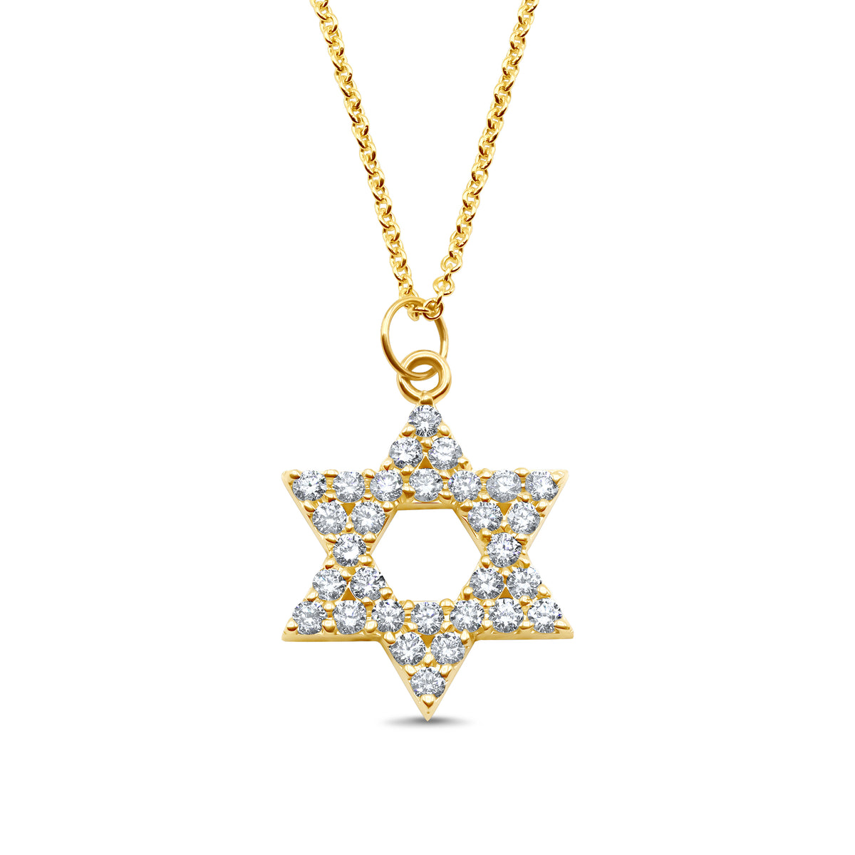 0.83 CTW Diamond Star of David Pendant Necklace
