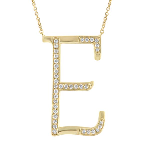 Diamond initial necklace (SKU N033)