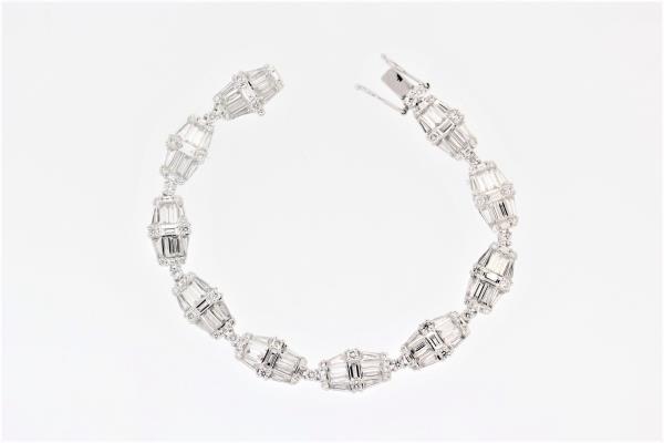 White gold diamond bracelet (SKU B024)