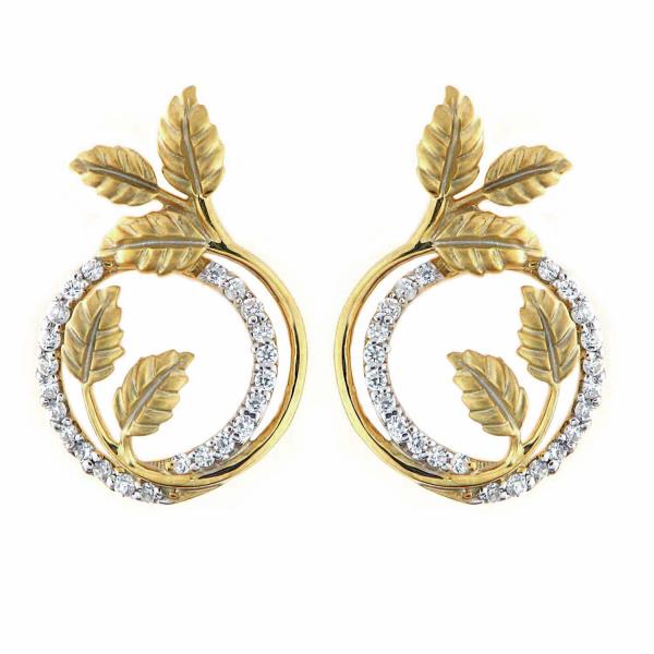 Diamond Leaf earrings (SKU E037)