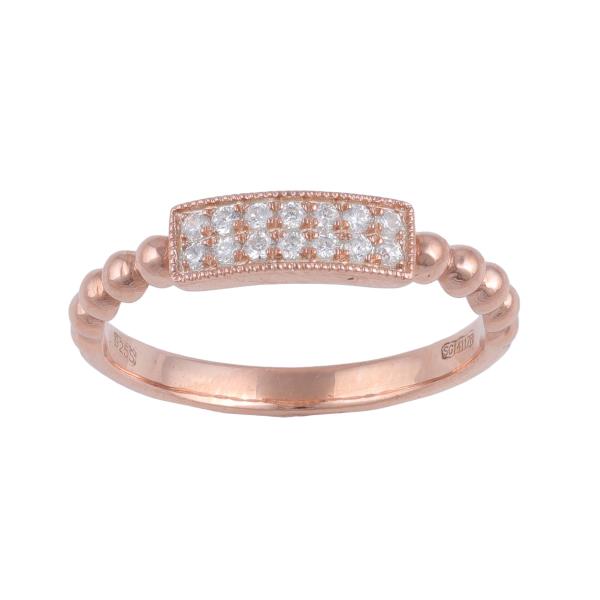 Rose gold diamond bar ring (SKU R021)