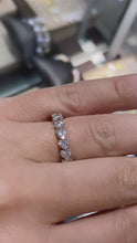 Load and play video in Gallery viewer, Diamond heart shaped eternity band (SKU R027)
