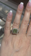 Load and play video in Gallery viewer, Green diamond ring (SKU R038)
