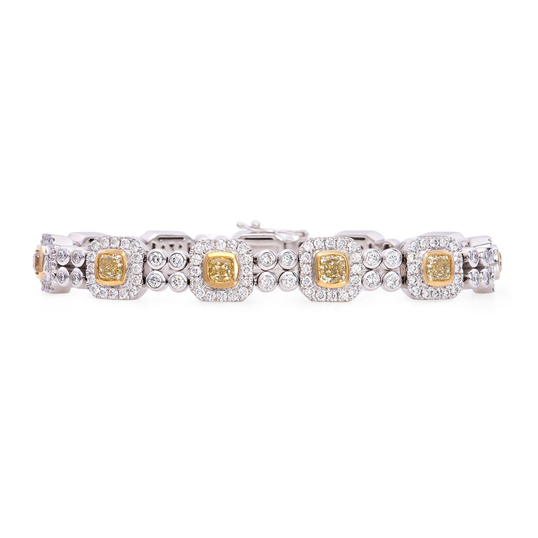 Yellow diamond bracelet (SKU B030)