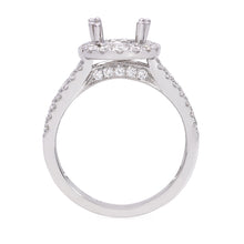 Load image into Gallery viewer, 18k white gold split shank halo setting (SKU S013)
