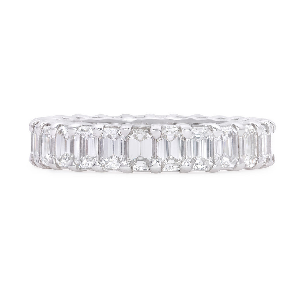 Emerald cut eternity band (SKU R041)