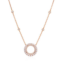 Load image into Gallery viewer, 18k rose gold diamond necklace (SKU N041)
