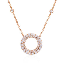 Load image into Gallery viewer, 18k rose gold diamond necklace (SKU N041)
