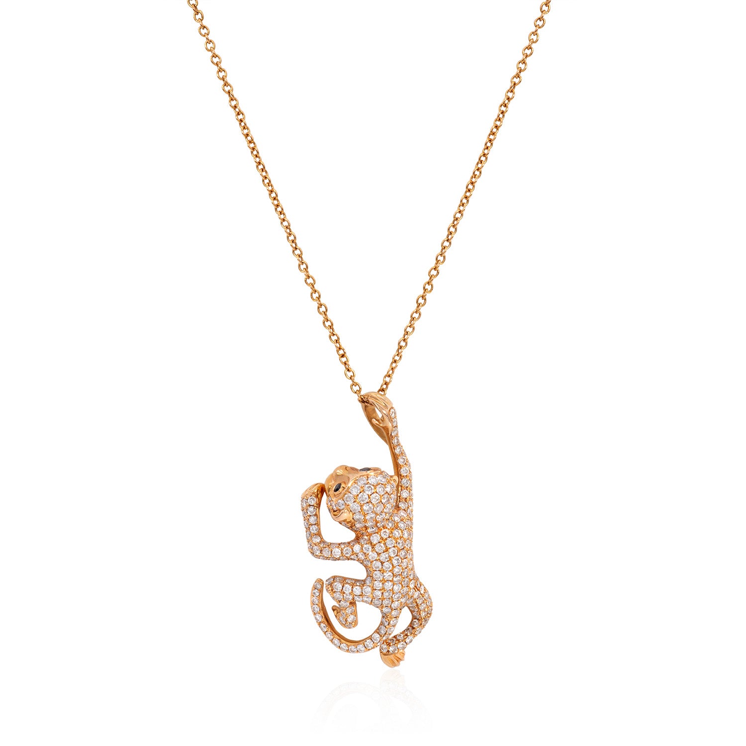 Diamond 'monkey' pendant (SKU N063) | Diamanti NYC