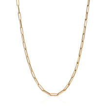 Load image into Gallery viewer, 14k yellow gold paperclip chain (SKU N079)
