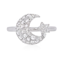 Load image into Gallery viewer, Moon and star crescent ring (SKU R060)
