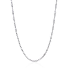 Load image into Gallery viewer, 14k white gold tennis necklace (SKU N077)
