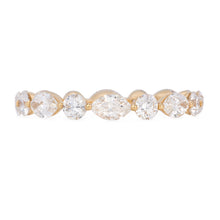 Load image into Gallery viewer, Marquise cut and round eternity band (R069)
