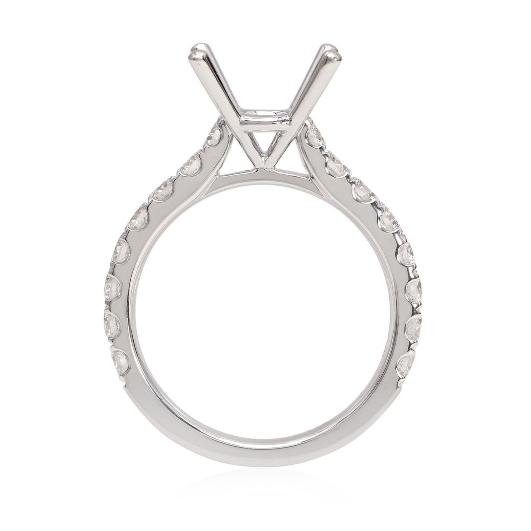 18k white gold diamond engagement ring setting