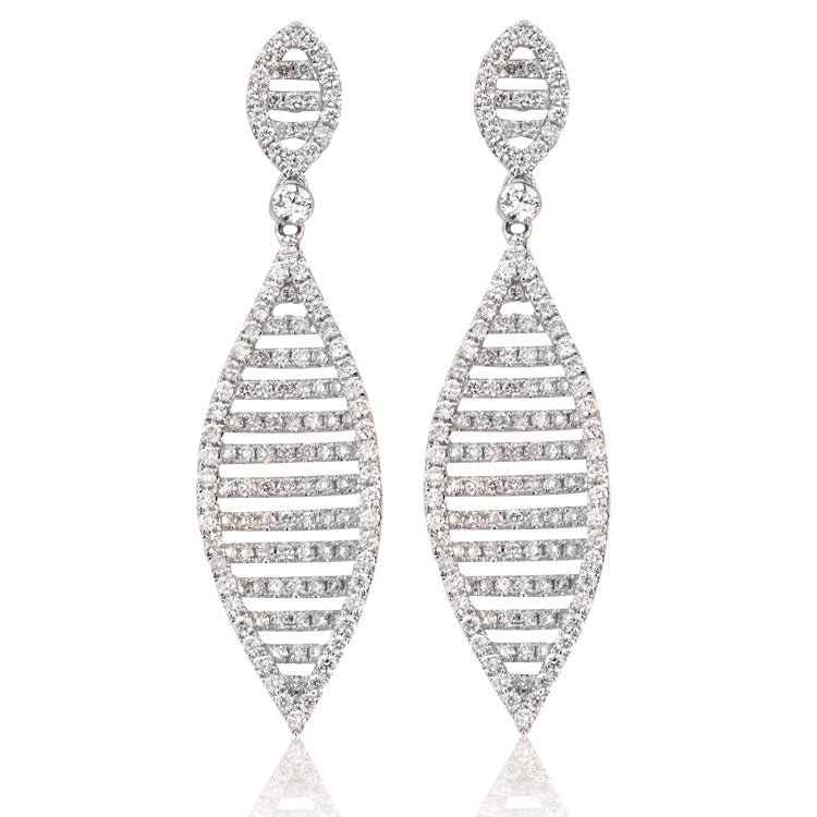 Diamond drop earrings (SKU E073)