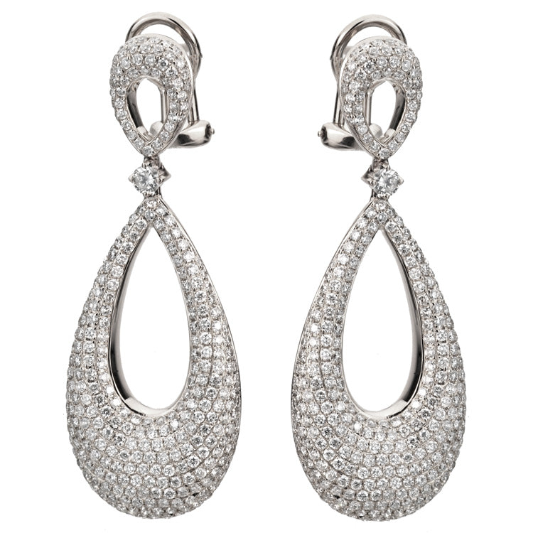 Diamond drop earrings (SKU E054)
