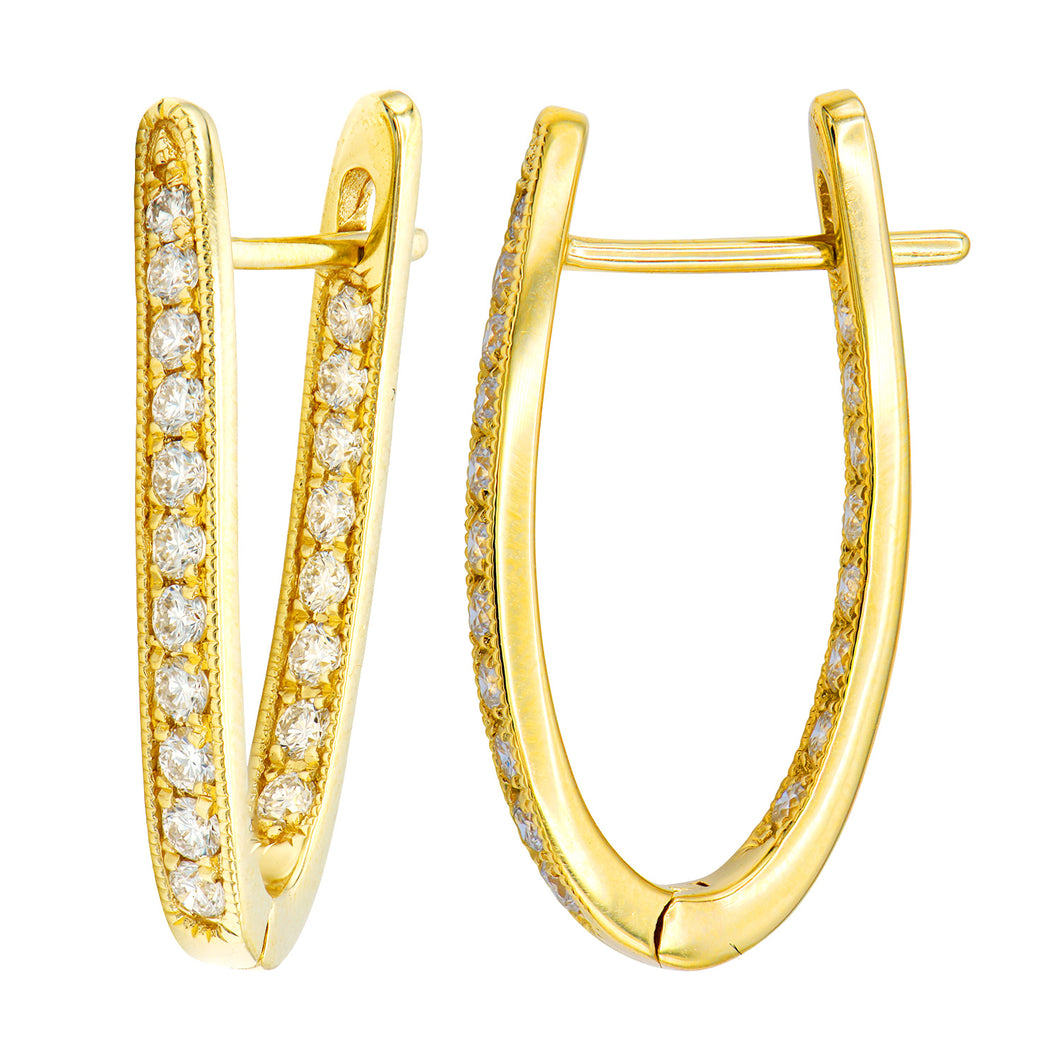 18k yellow gold hoop earrings (SKU E075)