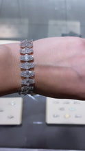 Load and play video in Gallery viewer, White gold diamond bracelet (SKU B024)
