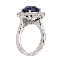 Load image into Gallery viewer, Diamond and sapphire ring (SKU R057)
